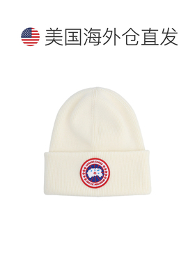 自营canada goose白色精致棱纹针织象征性袖口无饰-中性 美国奥
