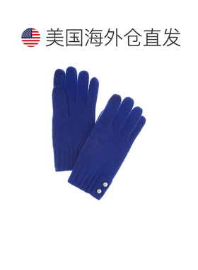 自营Phenix珍珠纽扣袖口羊绒手套-蓝色 美国奥莱直发