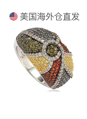 自营 Suzy Levian 纯银异国情调方晶锆石戒指 - 多色 美国奥莱直