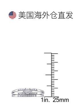 美国直邮Julianna B朱莉安娜女士戒指三环钻色拼接休闲时尚简约