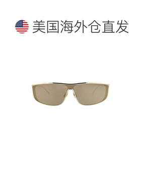自营saint laurentShield-Frame金属太阳眼镜-金色青铜 美国奥莱