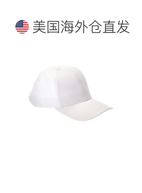 自营Vince Embroidered Linen Baseball Cap - white 美 美国奥