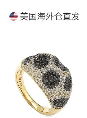 自营 Suzy Levian 纯银密钉方晶锆石戒指 - 黄色 美国奥莱直发