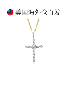自营Ross-Simons Diamond Cross Pendant Necklace in 18kt Gold
