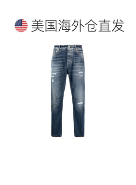 自营Brunello Cucinelli Cotton Straight-Leg Men's Jeans - gra
