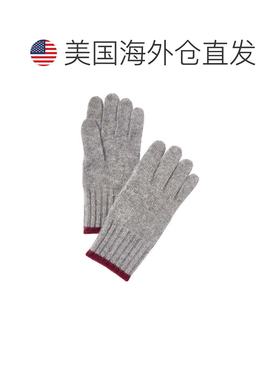 自营phenix费尼克斯尖端罗纹袖口羊绒手套-灰色 美国奥莱直发