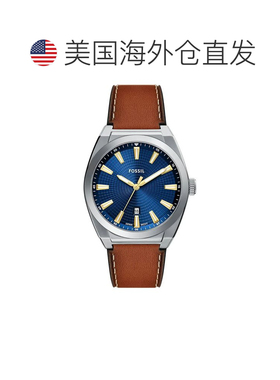 自营Fossil Men's Everett Blue Dial Watch - blue 美国奥莱直发