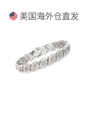 自营925 纯银 Ross-Simons 钻石手链 - 7 英寸 美国奥莱直发