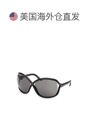 自营Tom Ford Sunglasses Geometric Semi Rim, Shiny Black Fram
