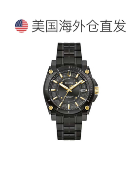 自营Bulova Men's Icon 40mm Quartz Watch - black 美国奥莱直发
