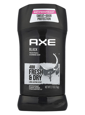 香港直邮Axe,48 小时防汗止汗剂，黑色，2.7 盎司（76 克）雪松