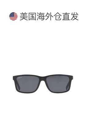 自营Salvatore Ferragamo Dark Grey Rectangular Men's Sunglass