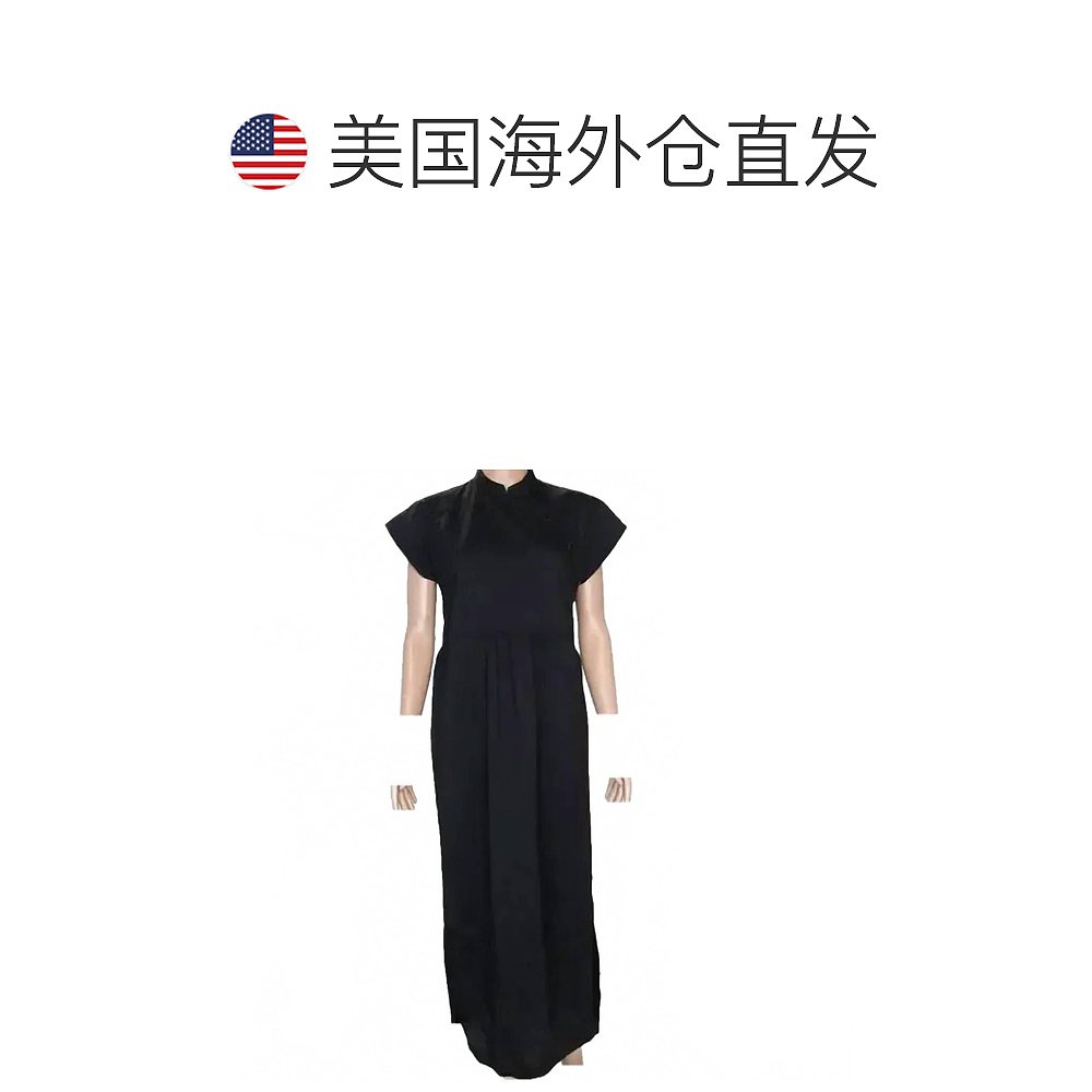 自营bitte kai randWomen's Asymmetric Button Short Sleeve Dre - 图1