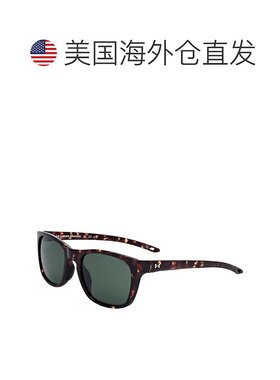 自营Under Armour中性款55毫米绿色太阳镜-哈瓦那棕色 美国奥莱直