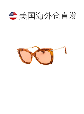 自营max mara玛克玛拉女士MM0101 55毫米太阳镜-棕色 美国奥莱直