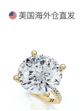 自营 pompeii3Certified 10 1/3Ct Round Diamond Engagement Rin