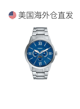 自营Fossil Men's Flynn Multifunction Silver-Tone Bracelet Wa