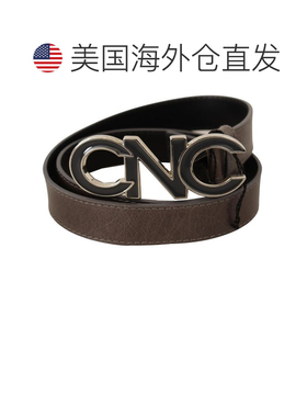 自营Costume National Letter Logo Buckle Women's Belt - brown