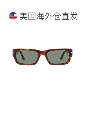 自营Persol Adrien Green Rectangular Unisex Sunglasses PO3347