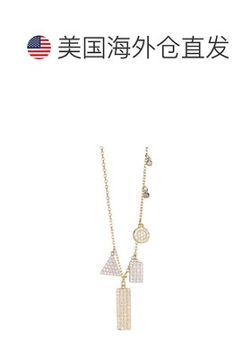 自营 Adornia 银色多形状水晶项链 - 黄色 美国奥莱直发吊坠