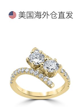 自营 pompeii31 cttw 钻石 2 Stone Forever Us 订婚周年纪念戒指