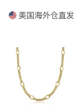 自营Ross-Simons 14kt Yellow Gold Geometric Oval-Link Necklac