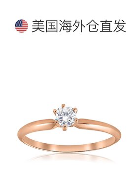 自营 pompeii31/4 克拉单石钻石订婚戒指 14k 玫瑰金 - 14k 玫瑰