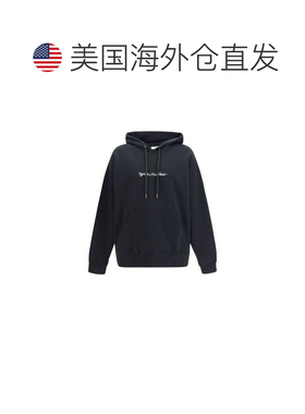 自营off-whiteOff- Cotton Men's Sweatshirt - black 美国奥莱直