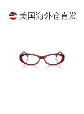自营miu miu0mu 03zv Translucent Red Acetate Oval Frame Sungl