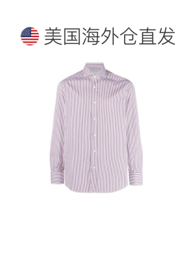 自营Brunello Cucinelli Cotton Dress Men's Shirt - bicolor 美