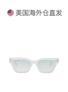自营Lacoste Blue Rectangular Ladies Sunglasses L6002S 970 53