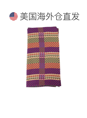 自营missoni紫色双色条纹流苏羊毛围巾-粉色 美国奥莱直发配饰