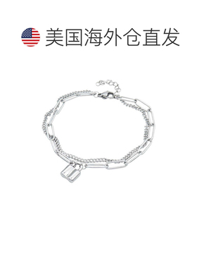 自营adornia挂锁混合链手链 银 - 银白色 美国奥莱直发