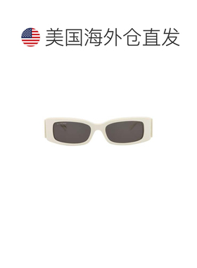 自营balenciaga方形框架回收醋酸酯太阳镜-白色-白色-灰色 美国奥