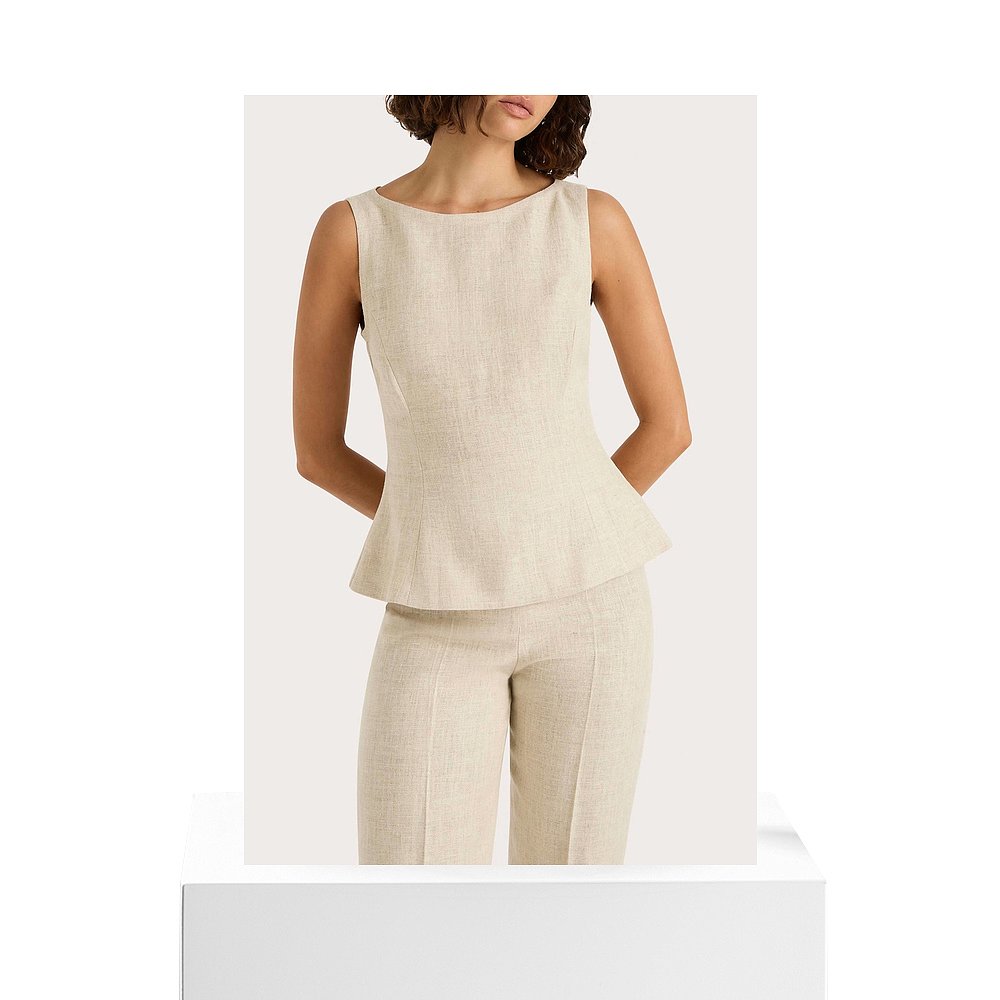 自营faithfull the brandAna Boat Neck Top In Natural - natura - 图3