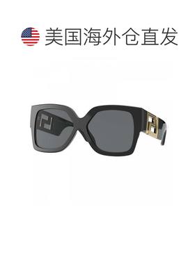 自营Versace太阳镜塑料黑色W/深灰色-黑色 美国奥莱直发