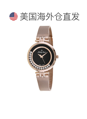 自营Mathey Tissot Women's Fleury XVI Black Dial Watch - blac
