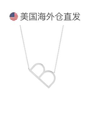 自营max + stone10k实心白色金色大侧面大写字母首字母，带可延伸