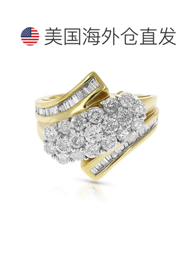 自营vir jewels1.50 克拉钻石簇复合鸡尾酒戒指 14K 黄金 - 黄色