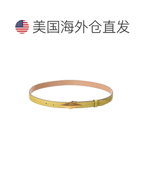 自营Jimmy Choo钻石表扣蜥蜴压花皮带-黄色 美国奥莱直发