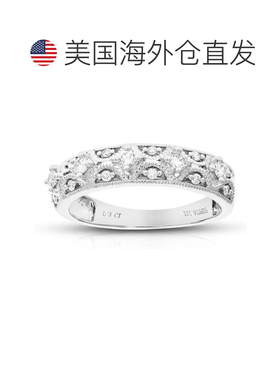 自营vir jewels1/3 克拉圆形切割实验室培育钻石爪镶订婚戒指 .92