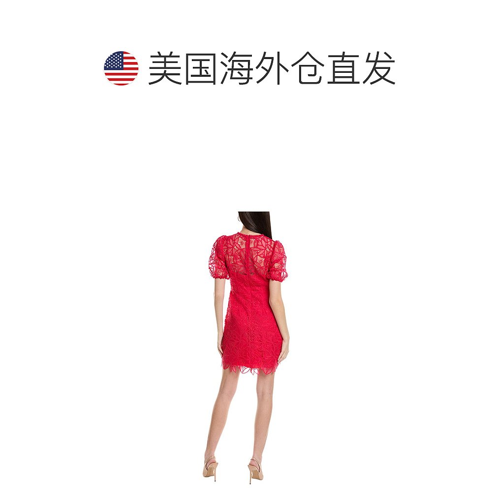 ML Monique Lhuillier Vera 连衣裙 - 红色 【美国奥莱】直发 - 图1