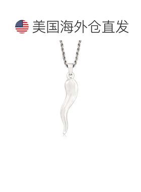 自营 Ross-Simons 男士纯银意大利号角吊坠项链 - 22 英寸 美国奥
