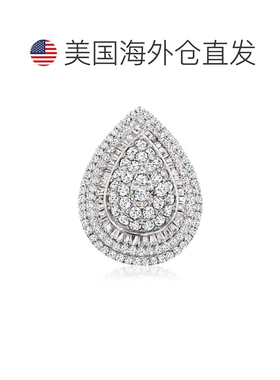 自营 925 纯银 Ross-Simons 圆形和长方形 CZ 鸡尾酒戒指 - 白色