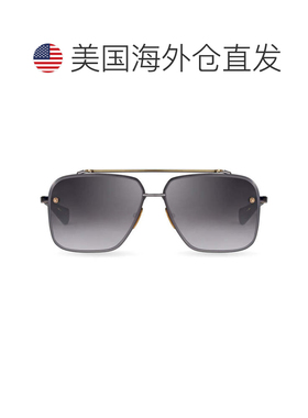 自营ditaMach-Six Geometric Square Frame Sunglasses with Gold