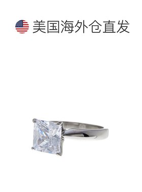 自营 STERling Forever 纯银公主方形切割方晶锆石单石戒指 SHINE