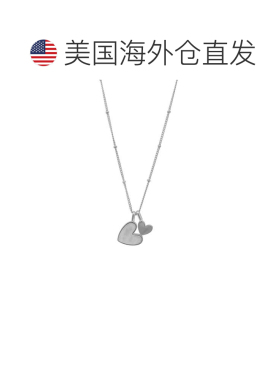 自营adornia抗变色镀银珍珠母心形吊坠项链-白色 美国奥莱直发