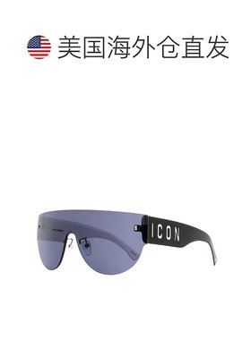 自营 Dsquared2男式Icon Shield太阳镜Icon 0002/s 80SIR黑色/白9