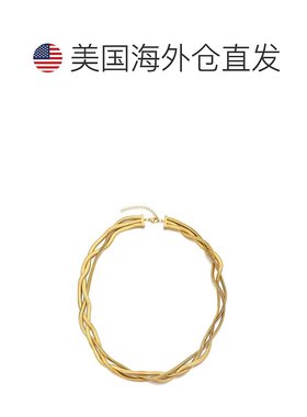 自营adorniaTarnish Resistant 18k Gold Plated Braided Chain N