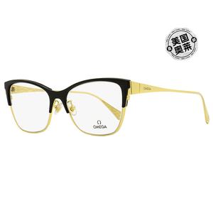 omega欧米茄 女士蝴蝶眼镜 OM5001H 001 黑色/金色 54 毫米 - 001